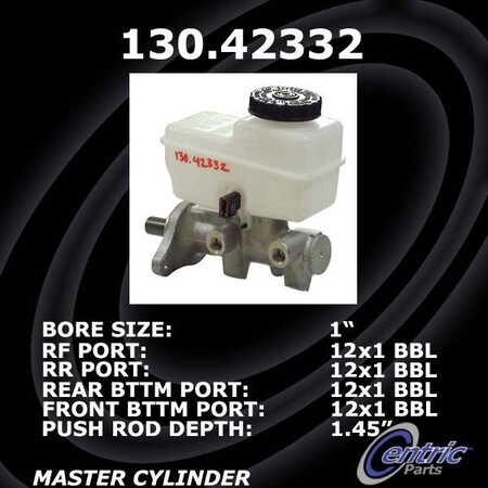 Centric Parts Premium Brake Master Cylinder, 130.42332 130.42332